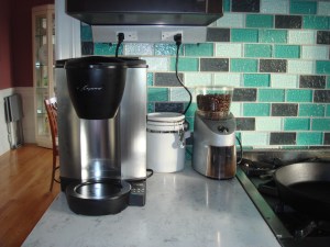 That looks like a proper spot for a coffee maker.