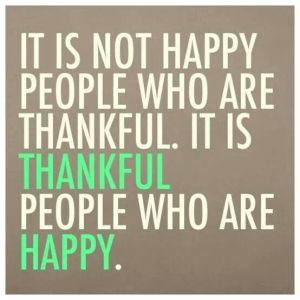 People who are grateful feel more joy.